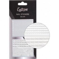 Nail stickers - Silver Estrosa