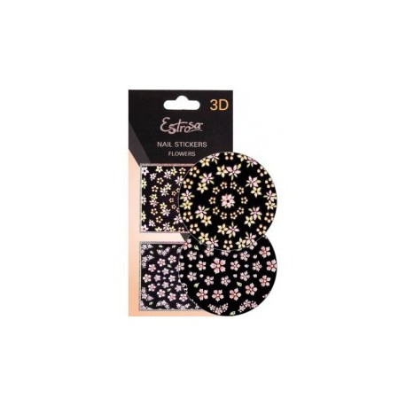 Nail stickers - Flowers 3D Estrosa