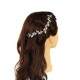 DECORAZIONE PER CAPELLI CON FOGLIE DI STRASS LUNGHEZZA 28CM